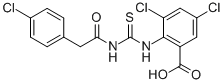 3,5-Dichloro-2-[[[[(4-chlorophenyl)acetyl ]amino]thioxomethyl ]amino]-benzoic acid Structure,532386-42-8Structure