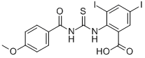 3,5-Diiodo-2-[[[(4-methoxybenzoyl)amino]thioxomethyl ]amino]-benzoic acid Structure,532386-69-9Structure