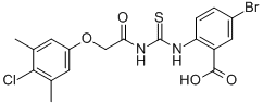 5-Bromo-2-[[[[(4-chloro-3,5-dimethylphenoxy)acetyl ]amino]thioxomethyl ]amino]-benzoic acid Structure,532386-94-0Structure