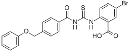 5-Bromo-2-[[[[4-(phenoxymethyl)benzoyl ]amino]thioxomethyl ]amino]-benzoic acid Structure,532389-14-3Structure