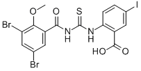 2-[[[(3,5-Dibromo-2-methoxybenzoyl)amino]thioxomethyl ]amino]-5-iodo-benzoic acid Structure,532404-02-7Structure