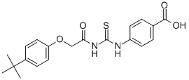 4-[[[[[4-(1,1-Dimethylethyl)phenoxy]acetyl ]amino]thioxomethyl ]amino]-benzoic acid Structure,532404-38-9Structure