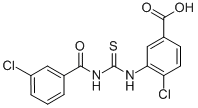 4-Chloro-3-[[[(3-chlorobenzoyl)amino]thioxomethyl ]amino]-benzoic acid Structure,532405-55-3Structure