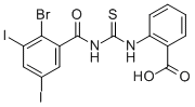 2-[[[(2-Bromo-3,5-diiodobenzoyl)amino]thioxomethyl ]amino]-benzoic acid Structure,532407-19-5Structure