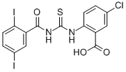 5-Chloro-2-[[[(2,5-diiodobenzoyl)amino]thioxomethyl ]amino]-benzoic acid Structure,532408-96-1Structure