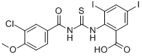 2-[[[(3-Chloro-4-methoxybenzoyl)amino]thioxomethyl ]amino]-3,5-diiodo-benzoic acid Structure,532414-45-2Structure