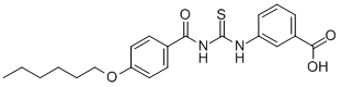 3-[[[[4-(Hexyloxy)benzoyl ]amino]thioxomethyl ]amino]-benzoic acid Structure,532415-68-2Structure