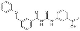 3-[[[[3-(Phenoxymethyl)benzoyl ]amino]thioxomethyl ]amino]-benzoic acid Structure,532417-81-5Structure