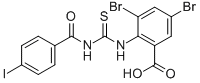 3,5-Dibromo-2-[[[(4-iodobenzoyl)amino]thioxomethyl ]amino]-benzoic acid Structure,532418-03-4Structure