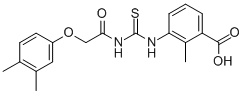 3-[[[[(3,4-Dimethylphenoxy)acetyl ]amino]thioxomethyl ]amino]-2-methyl-benzoic acid Structure,532418-55-6Structure