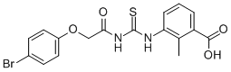 3-[[[[(4-Bromophenoxy)acetyl ]amino]thioxomethyl ]amino]-2-methyl-benzoic acid Structure,532420-71-6Structure