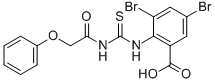 3,5-Dibromo-2-[[[(phenoxyacetyl)amino]thioxomethyl ]amino]-benzoic acid Structure,532422-33-6Structure