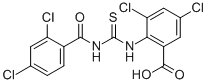 3,5-Dichloro-2-[[[(2,4-dichlorobenzoyl)amino]thioxomethyl ]amino]-benzoic acid Structure,532423-11-3Structure