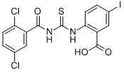 2-[[[(2,5-Dichlorobenzoyl)amino]thioxomethyl ]amino]-5-iodo-benzoic acid Structure,532431-04-2Structure