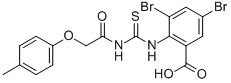 3,5-Dibromo-2-[[[[(4-methylphenoxy)acetyl ]amino]thioxomethyl ]amino]-benzoic acid Structure,532432-33-0Structure