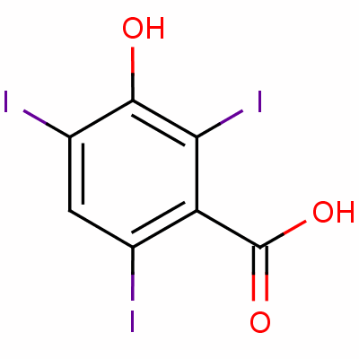 3-Hydroxy-2,4,6-triiodobenzoic acid Structure,53279-72-4Structure