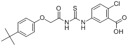 2-Chloro-5-[[[[[4-(1,1-dimethylethyl)phenoxy]acetyl ]amino]thioxomethyl ]amino]-benzoic acid Structure,532938-60-6Structure