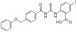 5-Iodo-2-[[[[4-(phenoxymethyl)benzoyl ]amino]thioxomethyl ]amino]-benzoic acid Structure,532939-17-6Structure