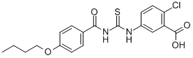 5-[[[(4-Butoxybenzoyl)amino]thioxomethyl ]amino]-2-chloro-benzoic acid Structure,532939-36-9Structure