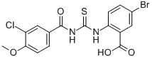 5-Bromo-2-[[[(3-chloro-4-methoxybenzoyl)amino]thioxomethyl ]amino]-benzoic acid Structure,532939-78-9Structure