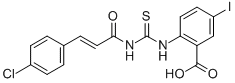 2-[[[[3-(4-Chlorophenyl)-1-oxo-2-propenyl ]amino]thioxomethyl ]amino]-5-iodo-benzoic acid Structure,532943-40-1Structure