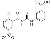 3-[[[(2-Chloro-5-nitrobenzoyl)amino]thioxomethyl ]amino]-4-methyl-benzoic acid Structure,532943-97-8Structure