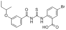 5-Bromo-2-[[[[3-(1-methylpropoxy)benzoyl ]amino]thioxomethyl ]amino]-benzoic acid Structure,532944-98-2Structure