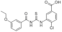 4-Chloro-3-[[[(3-ethoxybenzoyl)amino]thioxomethyl ]amino]-benzoic acid Structure,532945-68-9Structure