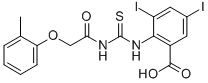 3,5-Diiodo-2-[[[[(2-methylphenoxy)acetyl ]amino]thioxomethyl ]amino]-benzoic acid Structure,532947-52-7Structure