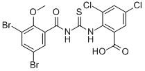 3,5-Dichloro-2-[[[(3,5-dibromo-2-methoxybenzoyl)amino]thioxomethyl ]amino]-benzoic acid Structure,532951-37-4Structure