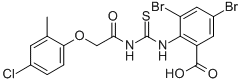 3,5-Dibromo-2-[[[[(4-chloro-2-methylphenoxy)acetyl ]amino]thioxomethyl ]amino]-benzoic acid Structure,532952-12-8Structure