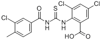 3,5-Dichloro-2-[[[(3-chloro-4-methylbenzoyl)amino]thioxomethyl ]amino]-benzoic acid Structure,532954-73-7Structure