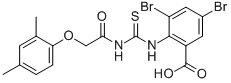 3,5-Dibromo-2-[[[[(2,4-dimethylphenoxy)acetyl ]amino]thioxomethyl ]amino]-benzoic acid Structure,532955-54-7Structure