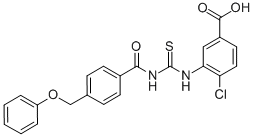 4-Chloro-3-[[[[4-(phenoxymethyl)benzoyl ]amino]thioxomethyl ]amino]-benzoic acid Structure,532956-56-2Structure