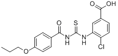 4-Chloro-3-[[[(4-propoxybenzoyl)amino]thioxomethyl ]amino]-benzoic acid Structure,532956-70-0Structure