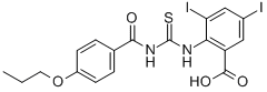 3,5-Diiodo-2-[[[(4-propoxybenzoyl)amino]thioxomethyl ]amino]-benzoic acid Structure,532957-47-4Structure