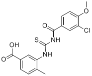 3-[[[(3-Chloro-4-methoxybenzoyl)amino]thioxomethyl ]amino]-4-methyl-benzoic acid Structure,532960-82-0Structure