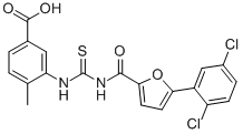 3-[[[[[5-(2,5-Dichlorophenyl)-2-furanyl ]carbonyl ]amino]thioxomethyl ]amino]-4-methyl-benzoic acid Structure,532962-02-0Structure