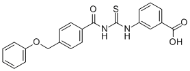 3-[[[[4-(Phenoxymethyl)benzoyl ]amino]thioxomethyl ]amino]-benzoic acid Structure,532980-10-2Structure