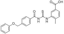 4-Methyl-3-[[[[4-(phenoxymethyl)benzoyl ]amino]thioxomethyl ]amino]-benzoic acid Structure,532982-25-5Structure