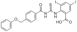 3,5-Diiodo-2-[[[[4-(phenoxymethyl)benzoyl ]amino]thioxomethyl ]amino]-benzoic acid Structure,532982-55-1Structure