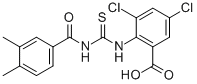 3,5-Dichloro-2-[[[(3,4-dimethylbenzoyl)amino]thioxomethyl ]amino]-benzoic acid Structure,533921-40-3Structure