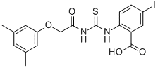 2-[[[[(3,5-Dimethylphenoxy)acetyl ]amino]thioxomethyl ]amino]-5-iodo-benzoic acid Structure,533922-53-1Structure