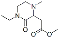 2-Piperazineaceticacid,4-ethyl-1-methyl-3-oxo-,methylester(9ci) Structure,534603-24-2Structure