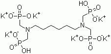 Hexapotassium dihydrogen [hexane-1,6-diylbis[nitrilobis(methylene)]]tetrakisphosphonate Structure,53473-28-2Structure