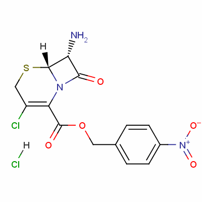 4-Nitrobenzyl (6r-trans)-7-amino-3-chloro-8-oxo-5-thia-1-azabicyclo[4.2.0]oct-2-ene-2-carboxylate monohydrochloride Structure,53483-70-8Structure