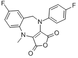 7-Fluoro-10-(4-fluoro-phenyl)-4-methyl-9,10-dihydro-4h-2-oxa-4,10-diaza-benzo[f]azulene-1,3-dione Structure,535920-90-2Structure