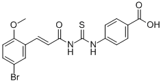 4-[[[[3-(5-Bromo-2-methoxyphenyl)-1-oxo-2-propenyl ]amino]thioxomethyl ]amino]-benzoic acid Structure,535936-56-2Structure