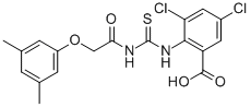 3,5-Dichloro-2-[[[[(3,5-dimethylphenoxy)acetyl ]amino]thioxomethyl ]amino]-benzoic acid Structure,535940-98-8Structure