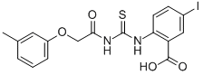 5-Iodo-2-[[[[(3-methylphenoxy)acetyl ]amino]thioxomethyl ]amino]-benzoic acid Structure,535944-68-4Structure